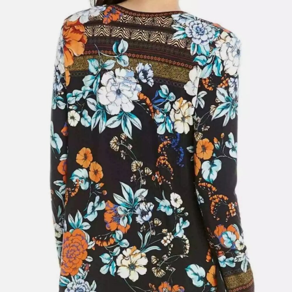 Johnny Was "Golden Spring" Swing Top 1X Floral Boho Comfy - Picture 2 of 5